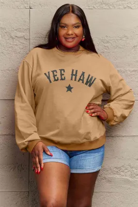 Simply Love Full Size YEEHAW Graphic Round Neck Sweatshirt