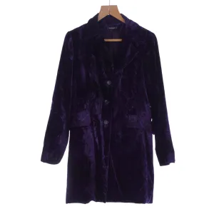 Sinequanone Crushed Velvet Purple Long Sleeved Jacket UK Size 10