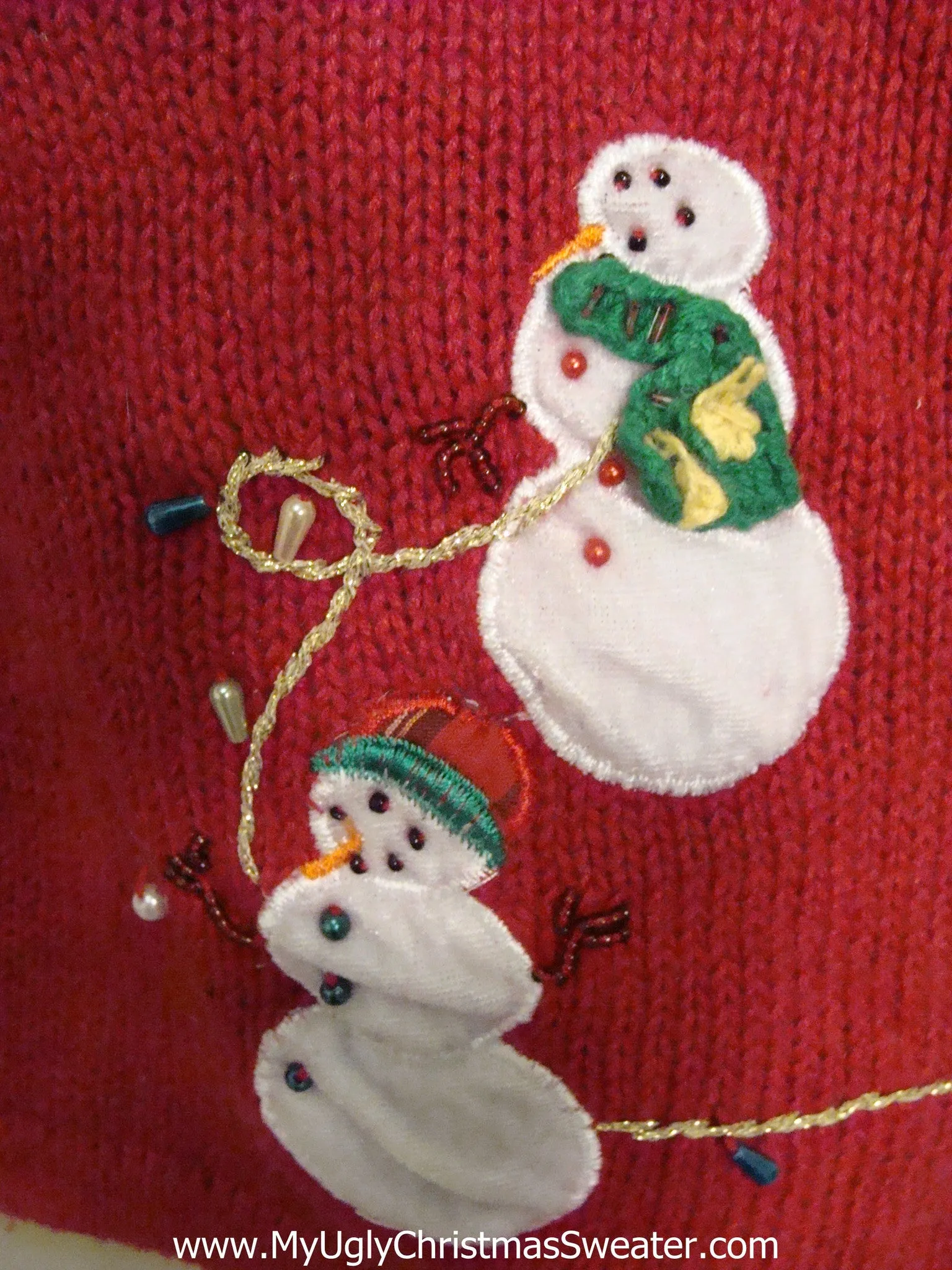 Snowman Pyramid Corny Christmas Sweater Vest