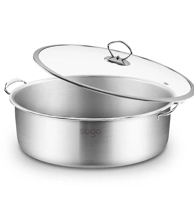 SOGA Stainless Steel  26cm Casserole With Lid Induction Cookware