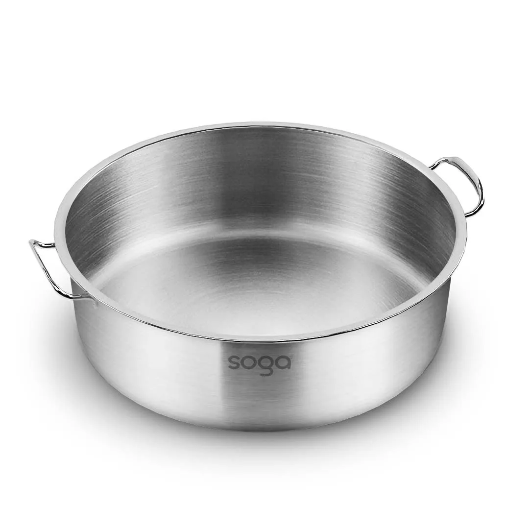 SOGA Stainless Steel 28cm Casserole With Lid Induction Cookware