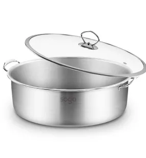 SOGA Stainless Steel 32cm Casserole With Lid Induction Cookware