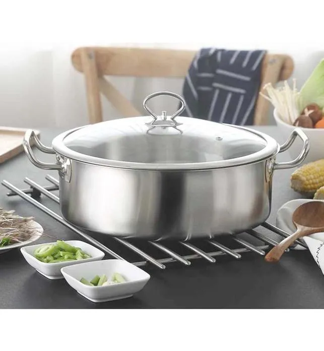 SOGA Stainless Steel 32cm Casserole With Lid Induction Cookware