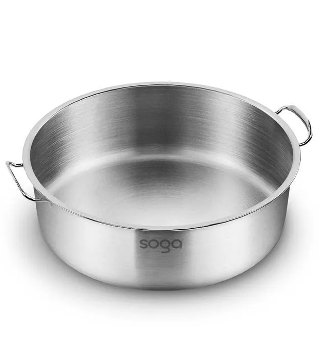 SOGA Stainless Steel 32cm Casserole With Lid Induction Cookware