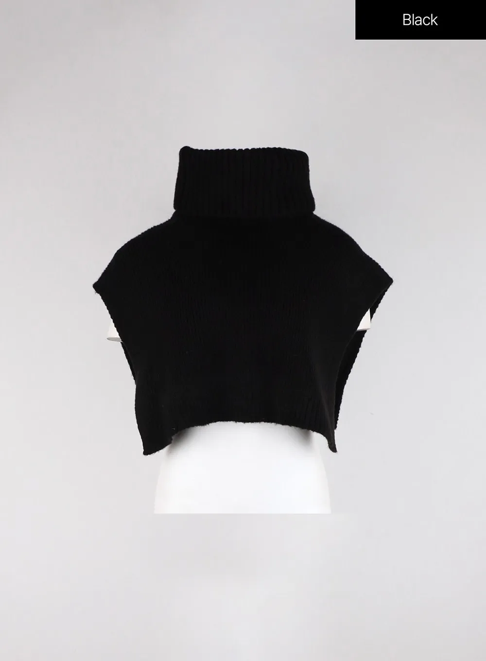 Solid Turtleneck Crop Knit Vest OD326