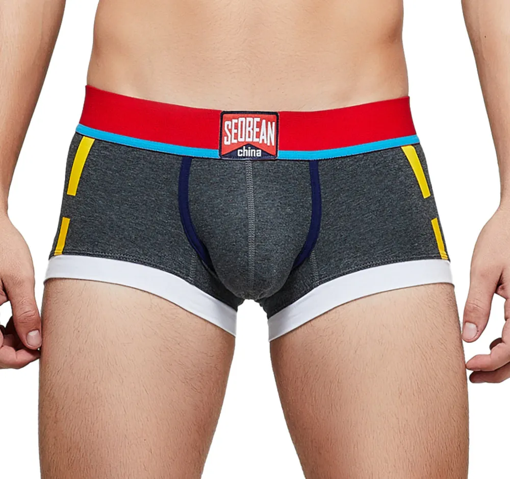 Solid with Outlines Style Man Boxers