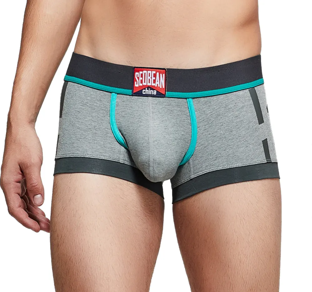 Solid with Outlines Style Man Boxers