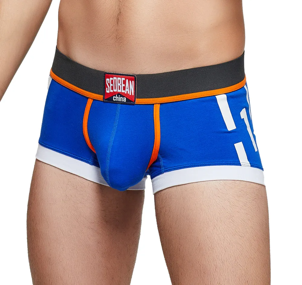 Solid with Outlines Style Man Boxers