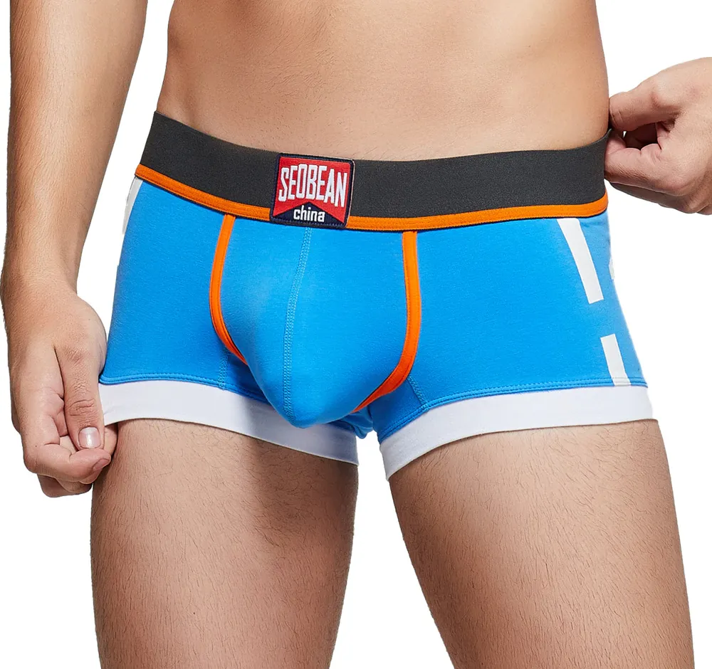 Solid with Outlines Style Man Boxers