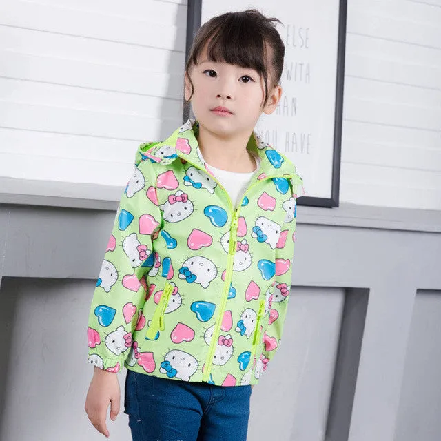 Spring children's clothes boy girl pink pig Hooded jackets windbreaker kids clothes trench coat girl costume long sleeve hooded