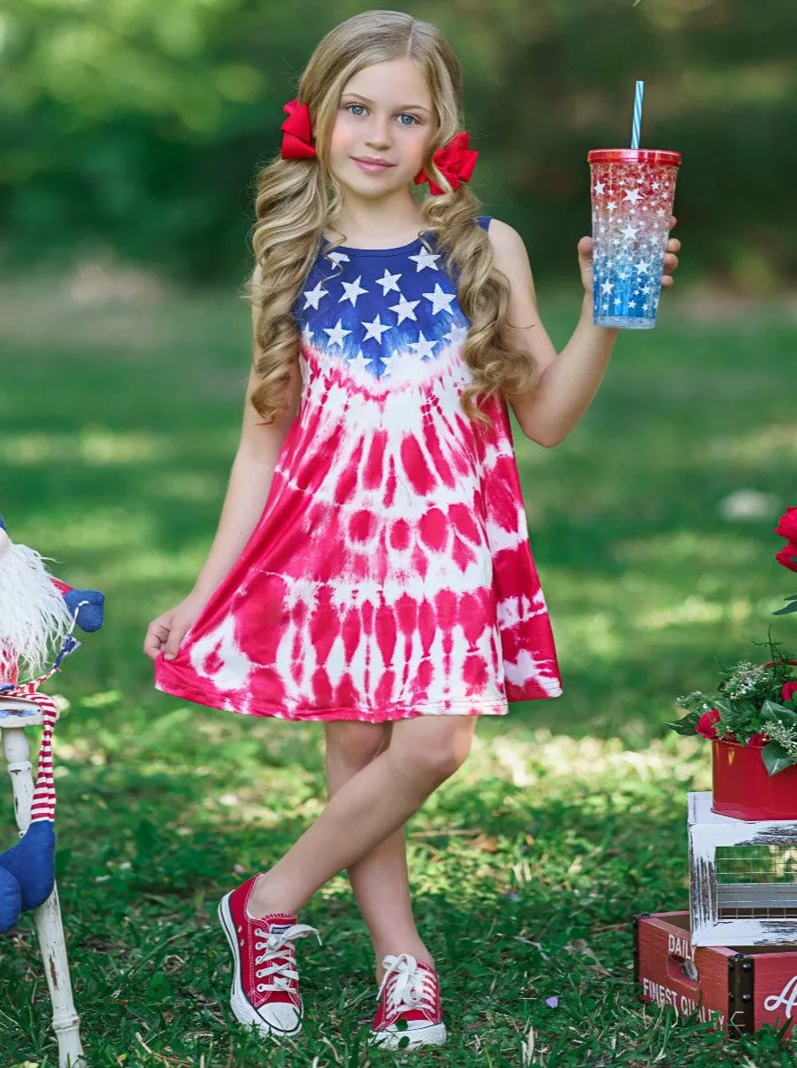 Stars In My Boho Stripes Tie Dye Sundress