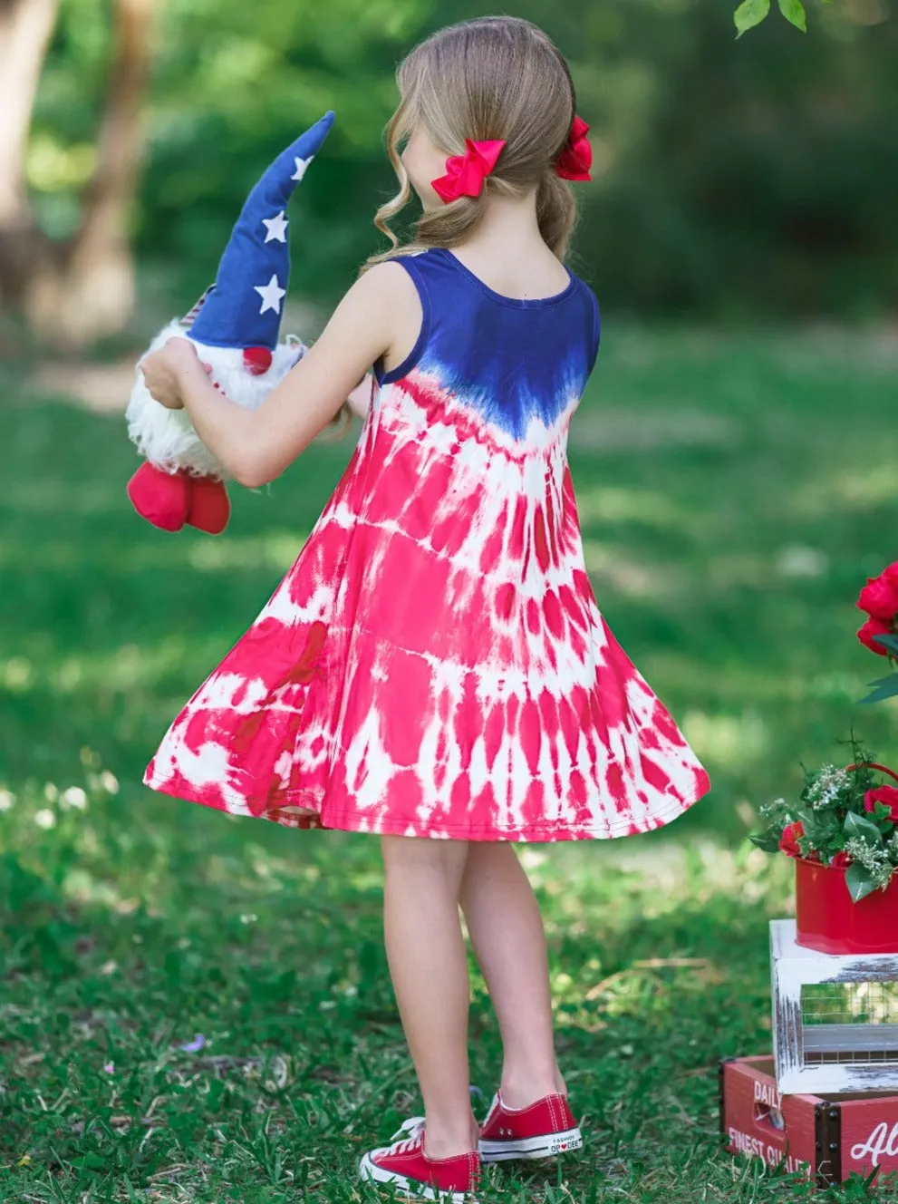 Stars In My Boho Stripes Tie Dye Sundress