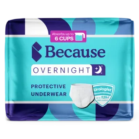 Starter Pack of Premium Plus Overnight Underwear for Women