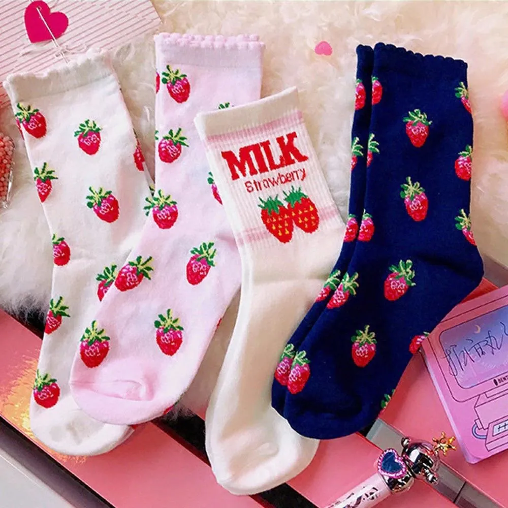 Strawberry Milk Socks