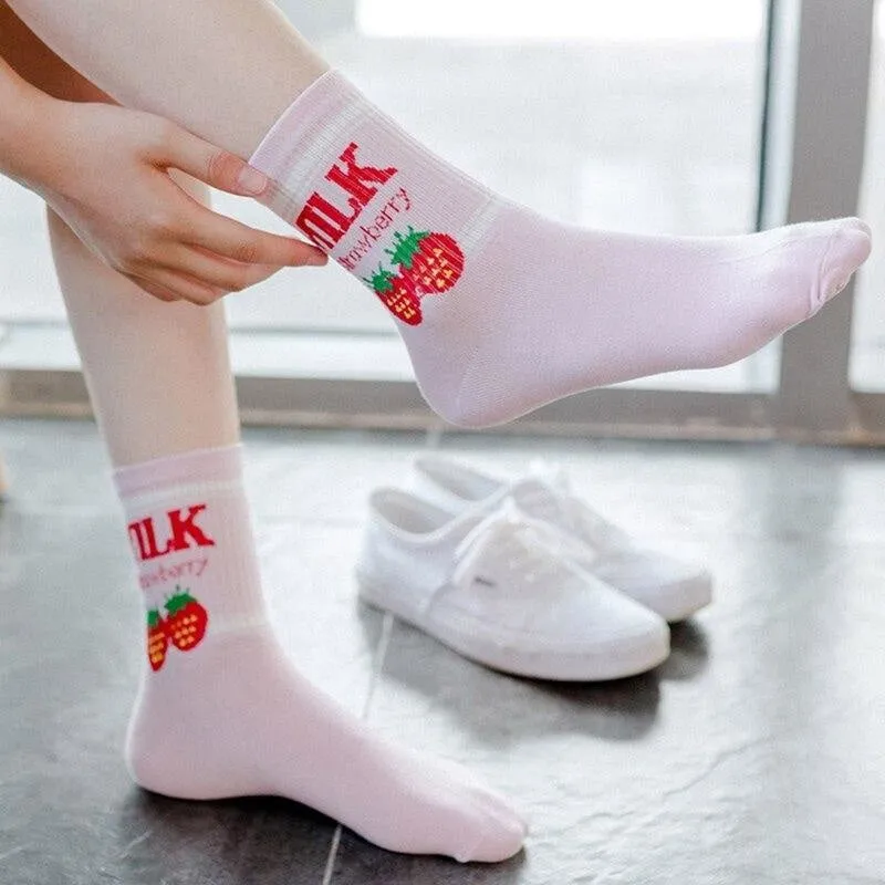 Strawberry Milk Socks