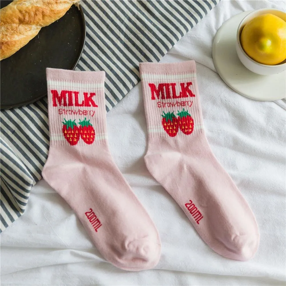 Strawberry Milk Socks