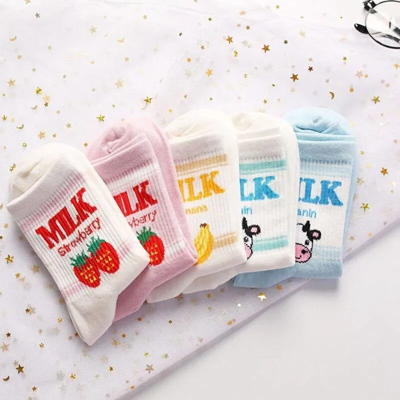 Strawberry Milk Socks