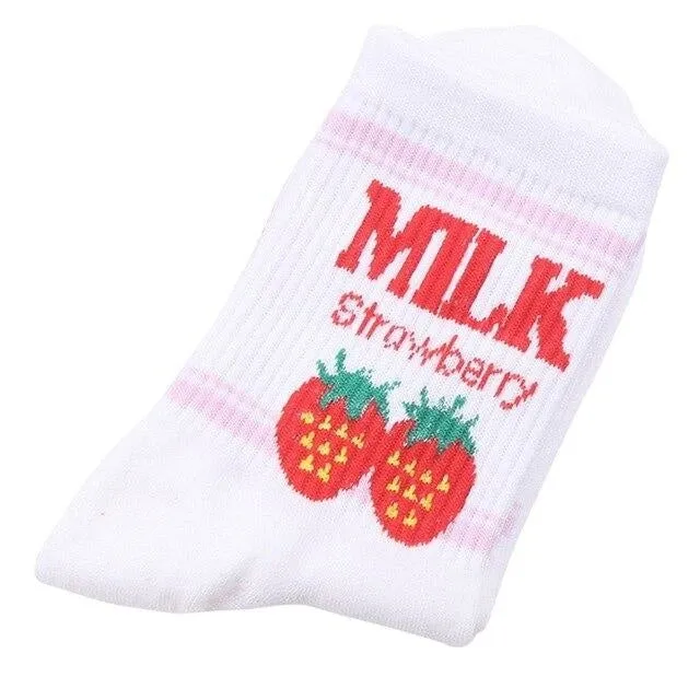 Strawberry Milk Socks