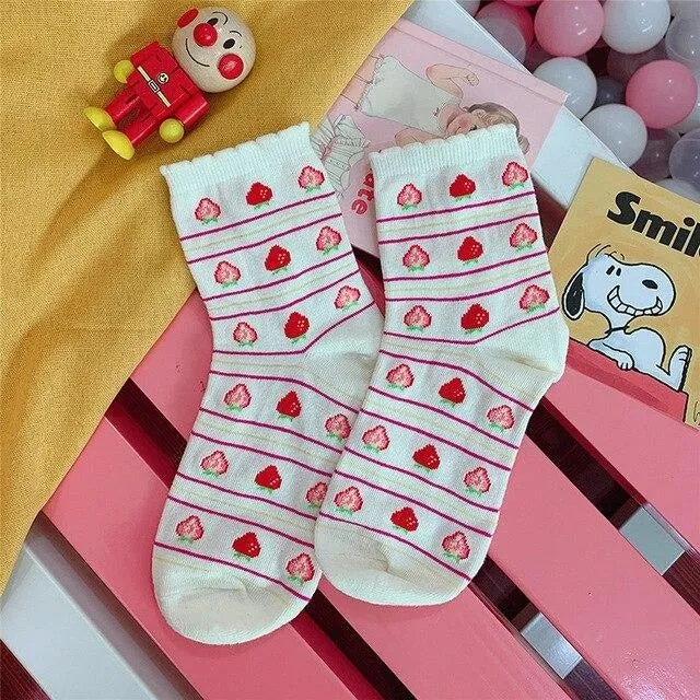 Strawberry Milk Socks