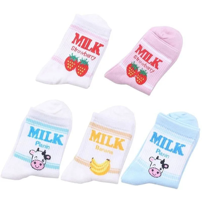 Strawberry Milk Socks