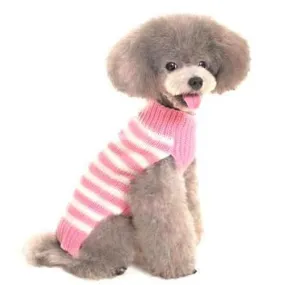 Stripy Lover Dog Sweater Pink XSmall