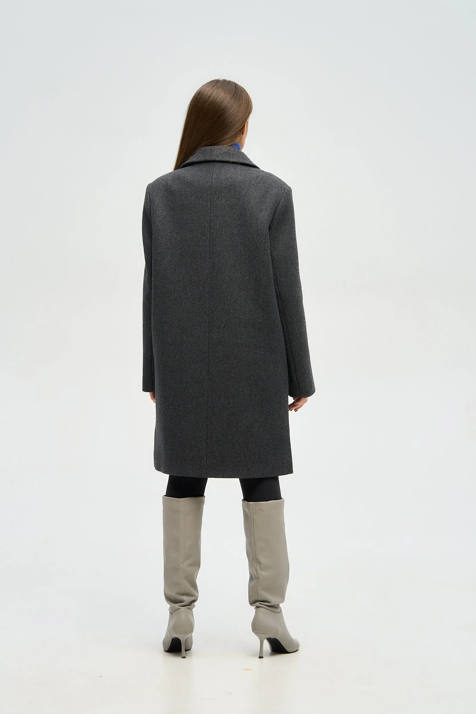 Tailored Wool Blend Overcoat