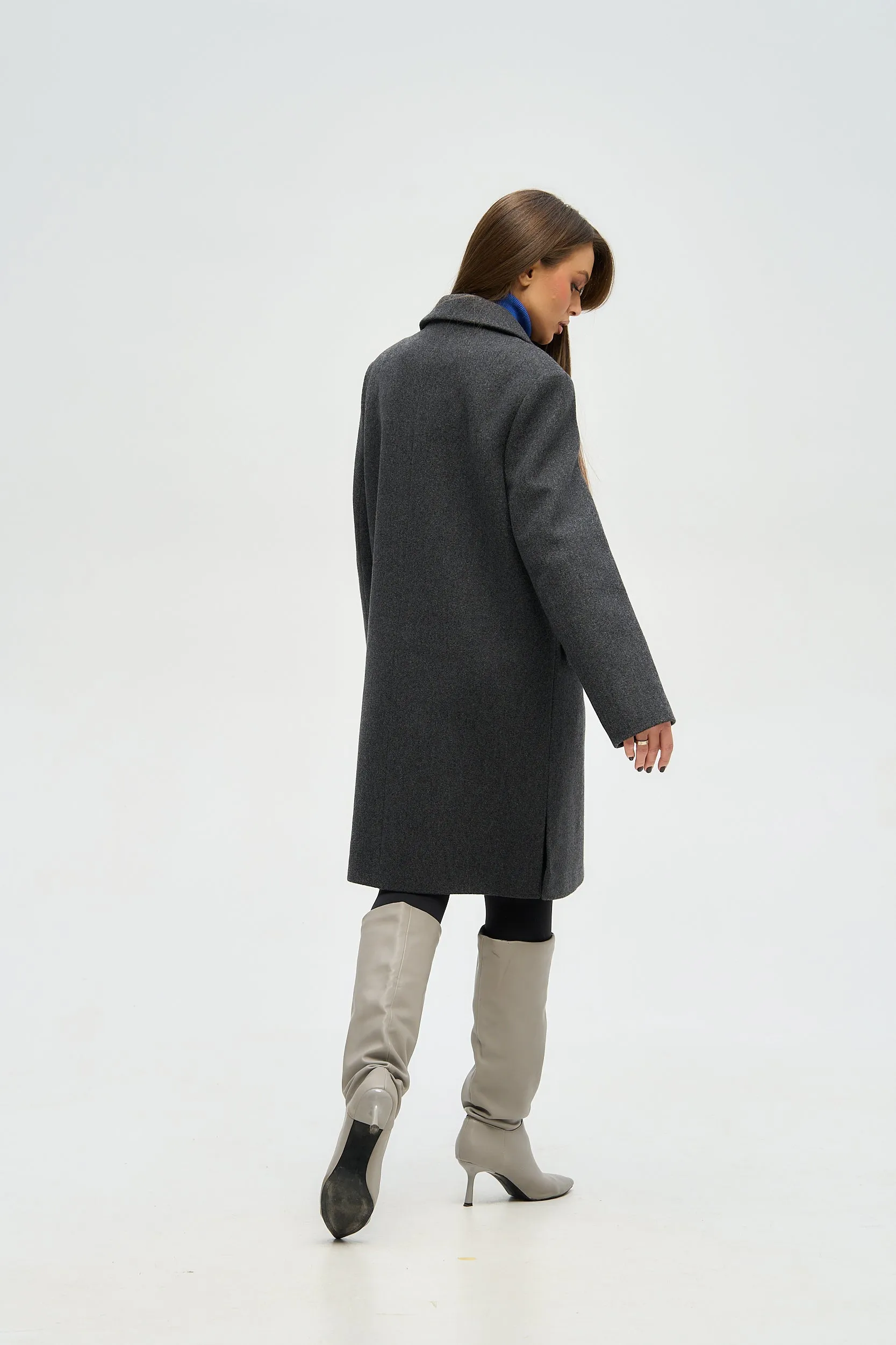 Tailored Wool Blend Overcoat