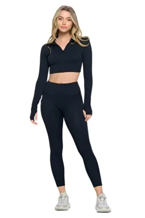 TEEK - Long Sleeve Activewear Set Top and Leggings