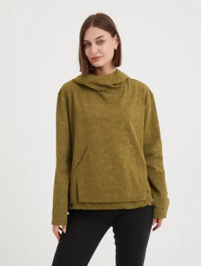 Tirelli - Funnel Neck Hoodie - Moss