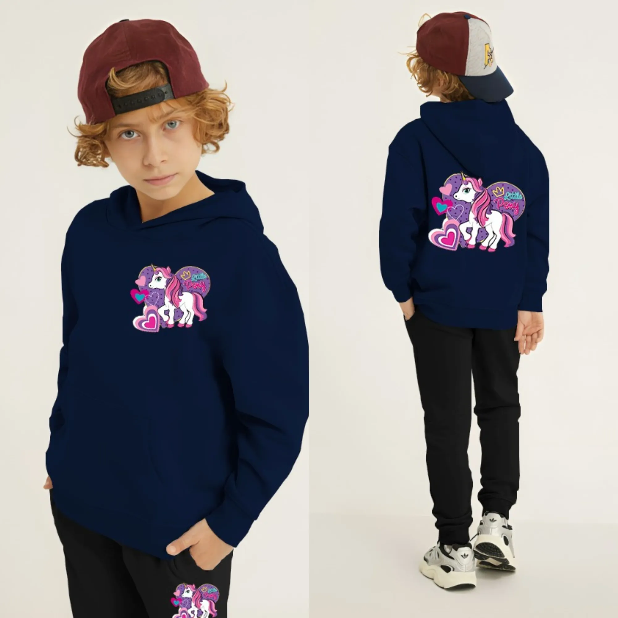 Unicorn Printed Kids Hoodie Set