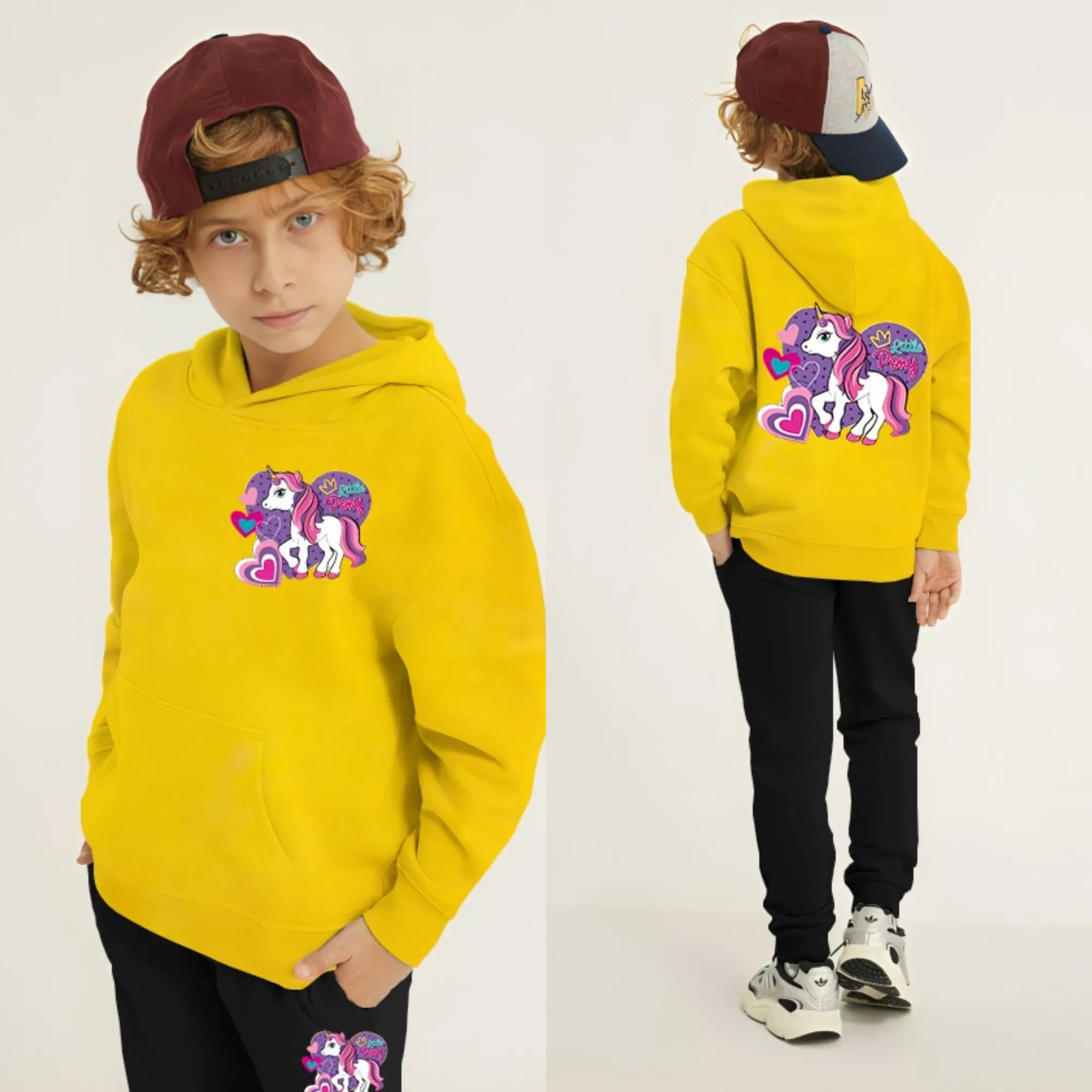 Unicorn Printed Kids Hoodie Set