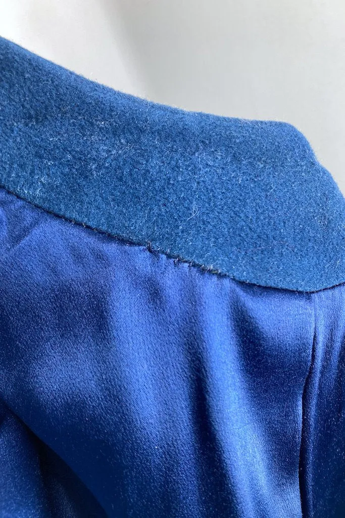 Vintage 1960s Sapphire Blue Coat