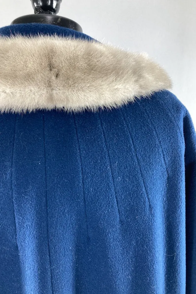 Vintage 1960s Sapphire Blue Coat