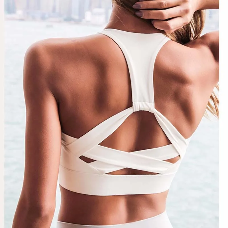 Women Strap Push Up Sports Bra