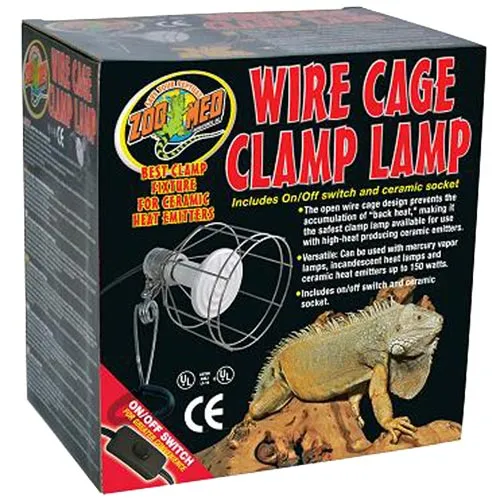 Zoo Med Wire Cage Clamp Lamp 8.5"