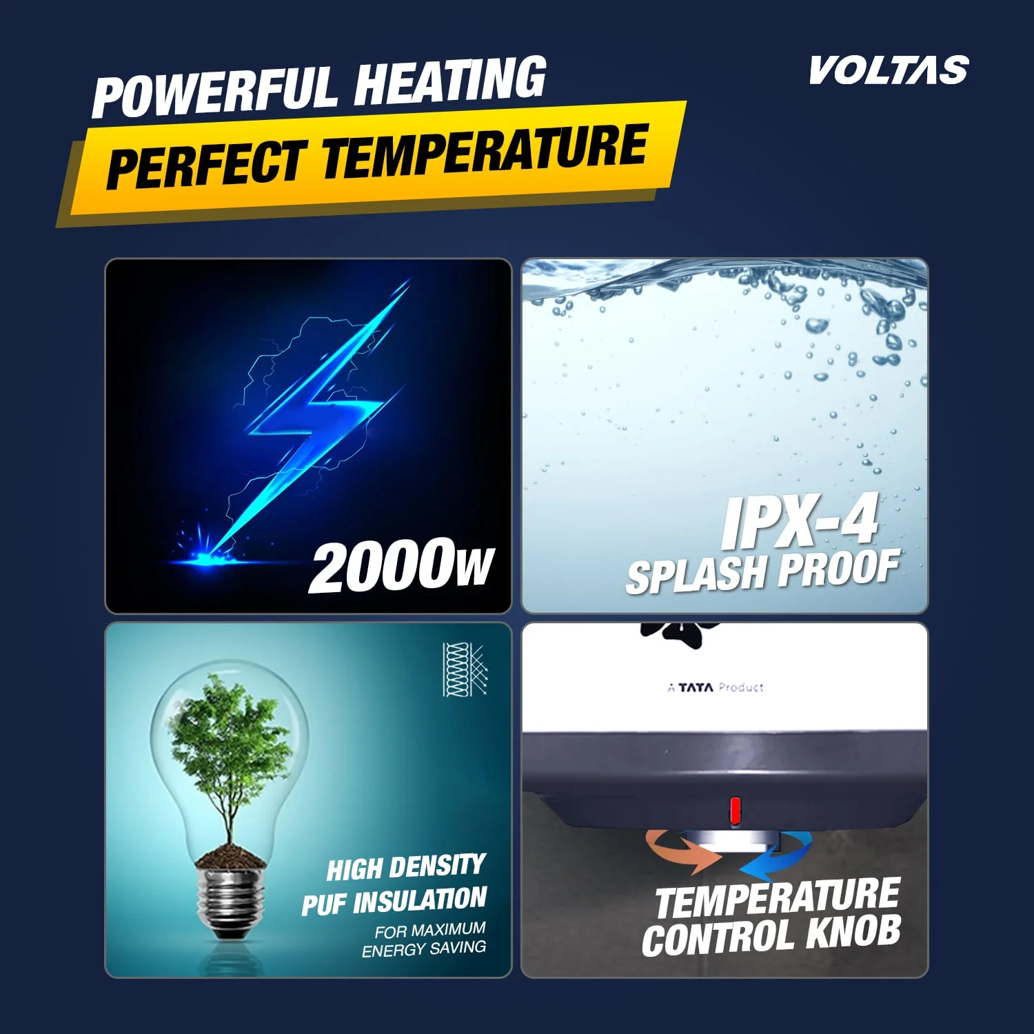 Voltas Aqua Pro Water Heater - 15 L (2000 W) - Image 9